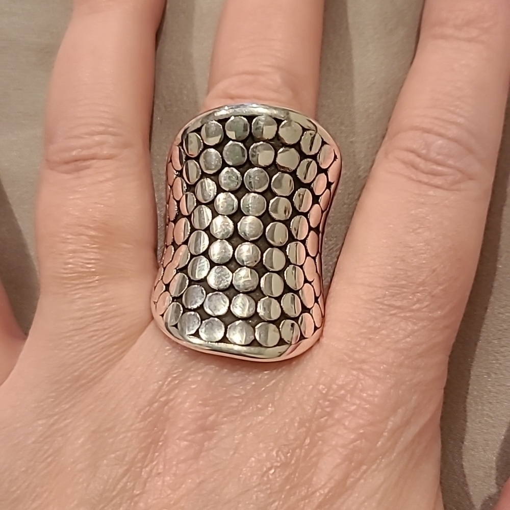 Sterling silver chic statement ring